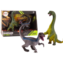 Brachiozauro ir velociraptorio dinozaurų figūrėlių rinkinys Brachiozauro ir velociraptorio dinozaurų figūrėlių rinkinys