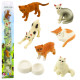 Kačių figūrėlių rinkinys 4-6 cm 7 vnt 23308 - Žaislai Kačių figūrėlių rinkinys 4-6 cm 7 vnt Gyvūnų figurėlės