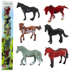 Žirgų figūrėlių rinkinys 5-6cm 6vnt Žirgų figūrėlių rinkinys 5-6cm 6vnt