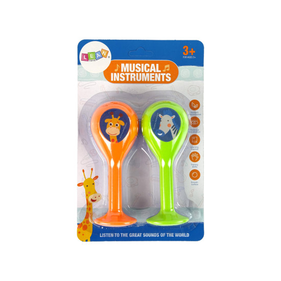 Dviejų spalvų barškučių rinkinys Muzikos instrumentai