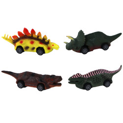 Spalvingų dinozaurų automobilių rinkinys 8 vnt
