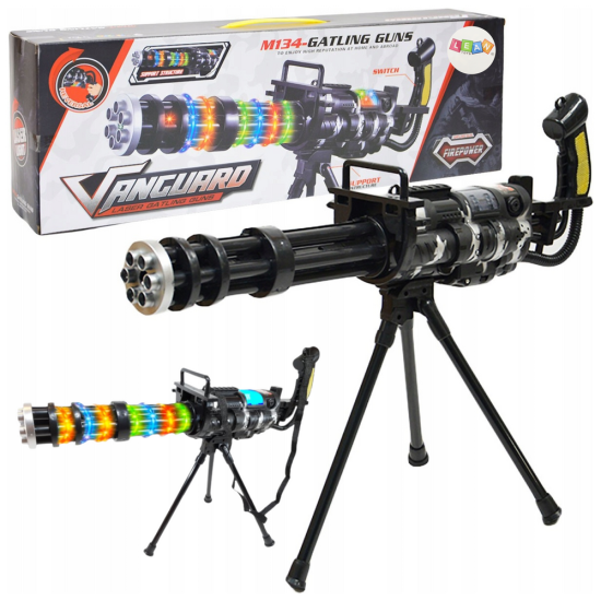 Juodas sniperio šautuvas su stovu Šautuvai