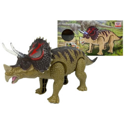 Žalias baterijomis valdomas Triceratops dinozauras su garso efektu