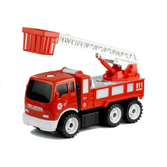 Wóz Strażacki Do Rozkręcania Drabina + Narzędzia Žaisliniai automobiliai