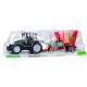 Green Agricultural Tractor with Trailer and Feed Mixer 50cm Žaisliniai automobiliai