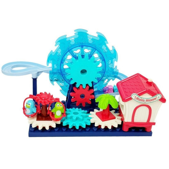 Baterijomis maitinamas konstrukcinių kaladėlių rinkinys su čiuožykla 7895 - Žaislai Baterijomis maitinamas konstrukcinių kaladėlių rinkinys su čiuožykla Konstruktoriai