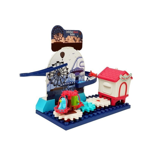 Baterijomis maitinamas krumpliaračių automobilio slydimo kaladėlių rinkinys. 7893 - Žaislai Baterijomis maitinamas krumpliaračių automobilio slydimo kaladėlių rinkinys. Konstruktoriai