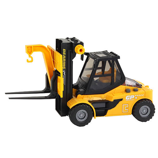 Yellow Forklift 1:16 Moving Forks Sounds Lights Žaisliniai automobiliai
