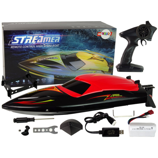 Motorinė valtis R/C 2.4G Raudona 35 KM/H Radijo bangomis valdomi žaislai