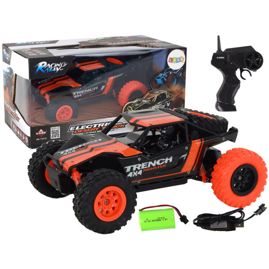 Nuotoliniu būdu valdomas visureigis R/C 1:24 Orange 17178 - Žaislai Nuotoliniu būdu valdomas visureigis R/C 1:24 Orange Radijo bangomis valdomi žaislai