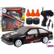 Nuotoliniu būdu valdomas sportinis automobilis R/C 1:24 Juodi keičiami ratai