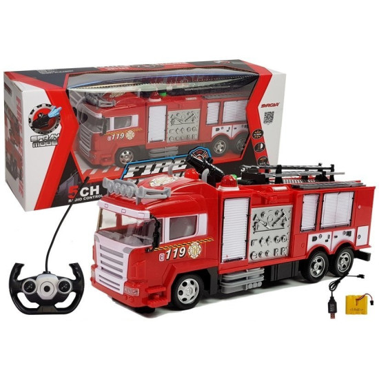 Radijo R/C gaisrinės brigados sunkvežimis 4550 - Žaislai Radijo R/C gaisrinės brigados sunkvežimis Radijo bangomis valdomi žaislai