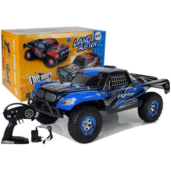 Nuotoliniu būdu valdomas automobilis FY-01 4x4 Pick Up 1:12 R/C 40 km/h mėlyna Radijo bangomis valdomi žaislai