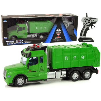 Управляемый дистанционно мусоровоз Pilot 2.4G Lights Sounds Green