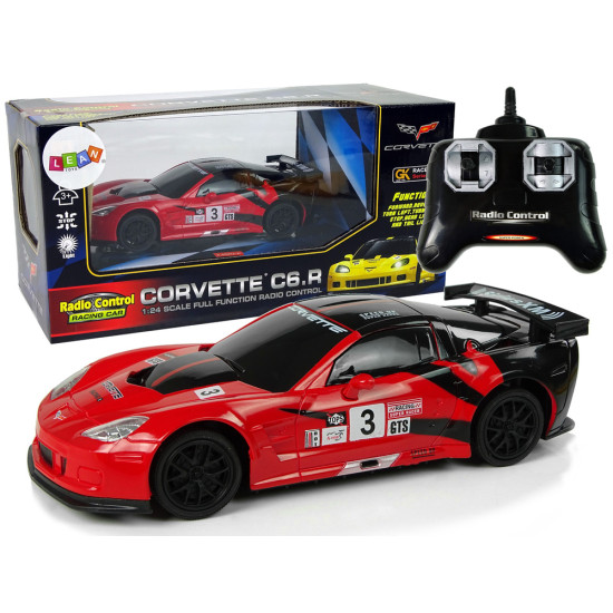 Sportinis automobilis R/C 1:24 Corvette C6.R raudonas 2.4 G žibintai 9735 - Žaislai Sportinis automobilis R/C 1:24 Corvette C6.R raudonas 2.4 G žibintai Radijo bangomis valdomi žaislai