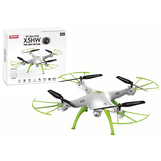 RC dronas X5HW baltos ir žalios spalvos Radijo bangomis valdomi žaislai