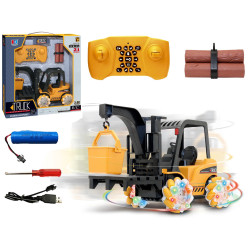 Nuotoliniu būdu valdomas šakinis krautuvas 360 laipsnių sukimosi šviesos ratai