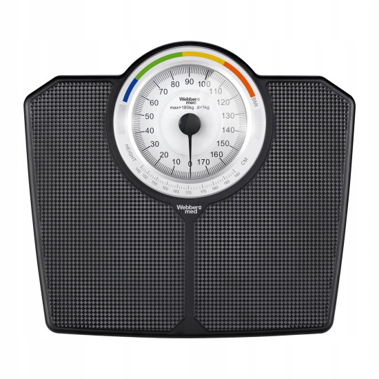 Classic Mechanical Bathroom Scale up to 180 kg Black WEBBER BMI Elektronika ir buitiniai prietaisai ELDOM
