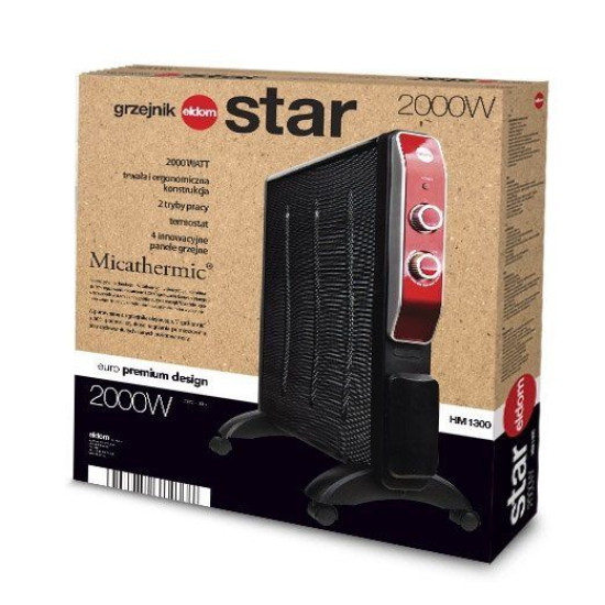 Juodas konvektoriaus šildytuvas Eldom HM1300 2000 W Elektronika ir buitiniai prietaisai ELDOM