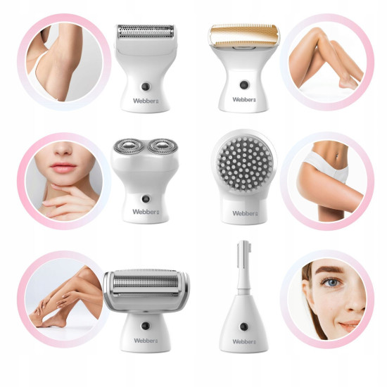 Women’s cordless 4-in-1 shaver and trimmer for face and body – Webber LG400 Elektronika ir buitiniai prietaisai WEBBER