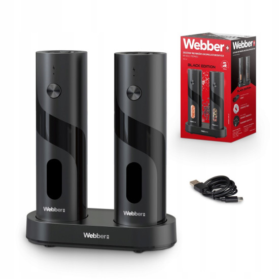 Elektrinis druskos ir pipirų malūnėlis Elektronika ir buitiniai prietaisai WEBBER