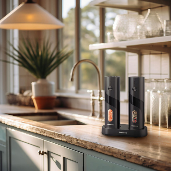 Elektrinis druskos ir pipirų malūnėlis Elektronika ir buitiniai prietaisai WEBBER