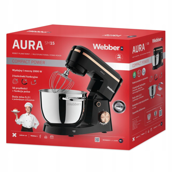 Virtuvinis kombainas su indeliu Webber AURA SM15 Elektronika ir buitiniai prietaisai WEBBER