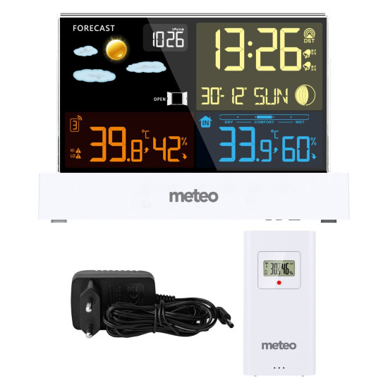 Meteorologinė stotelė balta su DCF METEO SP110B Elektronika ir buitiniai prietaisai METEO