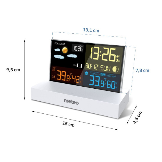 Meteorologinė stotelė balta su DCF METEO SP110B Elektronika ir buitiniai prietaisai METEO