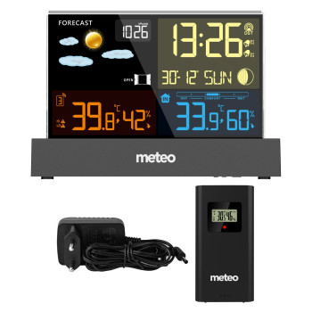 Stacja pogodowa czarna z DCF METEO SP110C