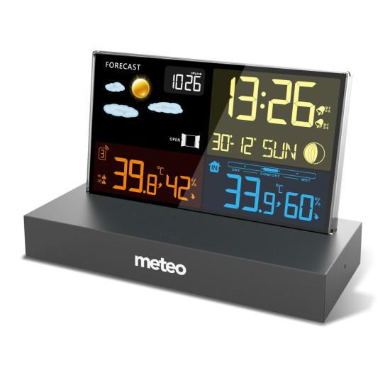 Meteorologinė stotelė juoda su DCF METEO SP110C Elektronika ir buitiniai prietaisai METEO