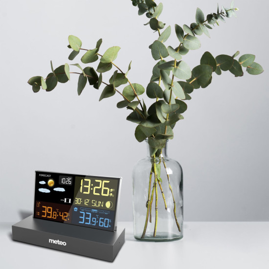 Meteorologinė stotelė juoda su DCF METEO SP110C Elektronika ir buitiniai prietaisai METEO