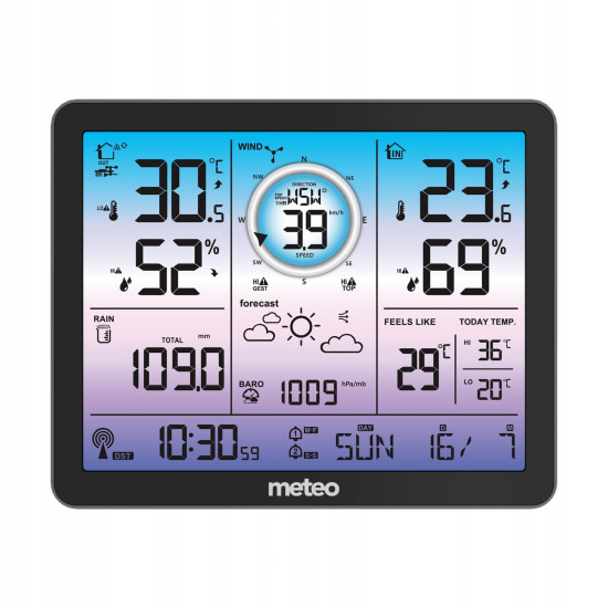 Meterologinė stotis + vėjo ir kritulių matuoklis Elektronika ir buitiniai prietaisai METEO