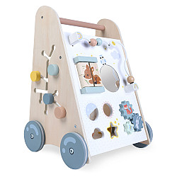 Medinė vaikštynė su stumimo rankena ECOTOYS