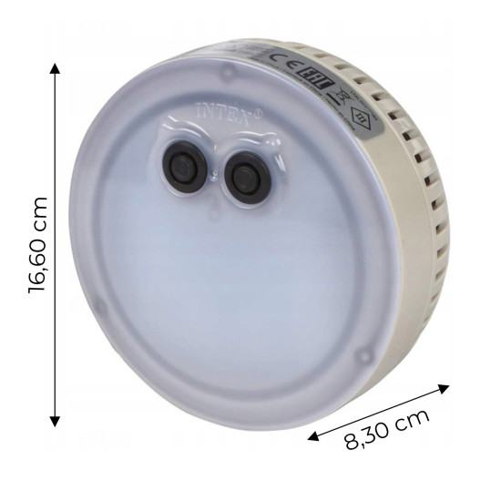 Daugiaspalvė baterijomis maitinama LED lempa, skirta SPA INTEX 28503