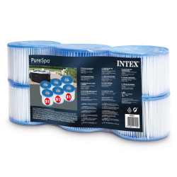 Filtravimo kasetės S1, 6 vnt. rinkinys Pure SPA INTEX 29011