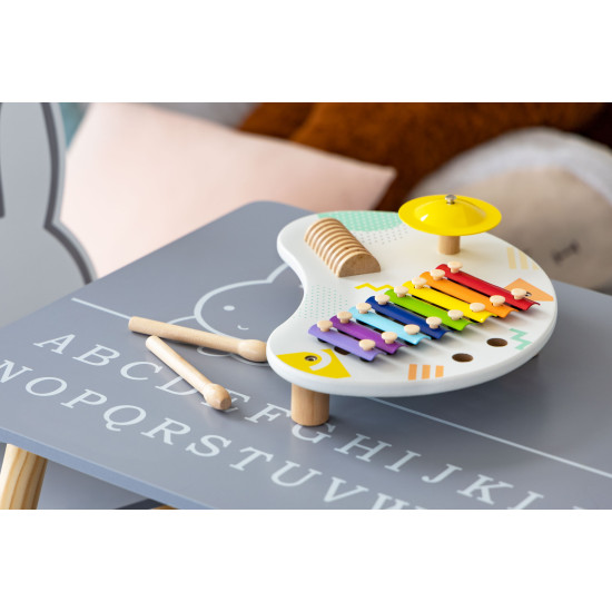 Stalas su muzikos instrumentais: cimbolai +18 m Muzikos instrumentai ECOTOYS