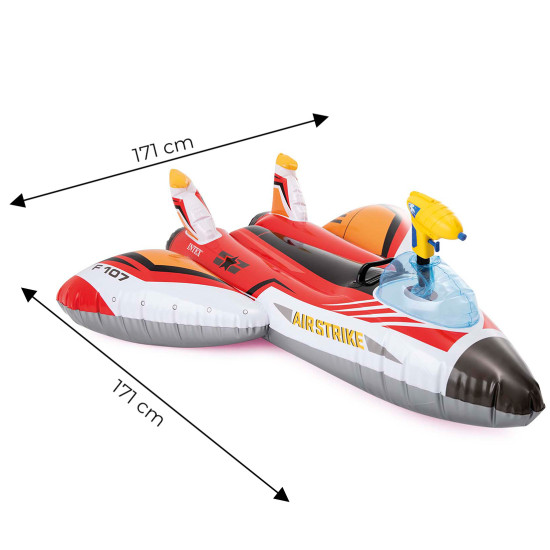Raudonas pripučiamas lėktuvas INTEX 57536