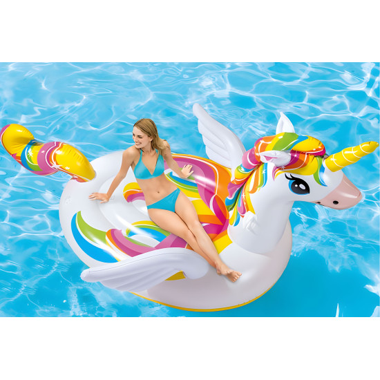 Pripučiamas rožinis čiužinys Intex 57561