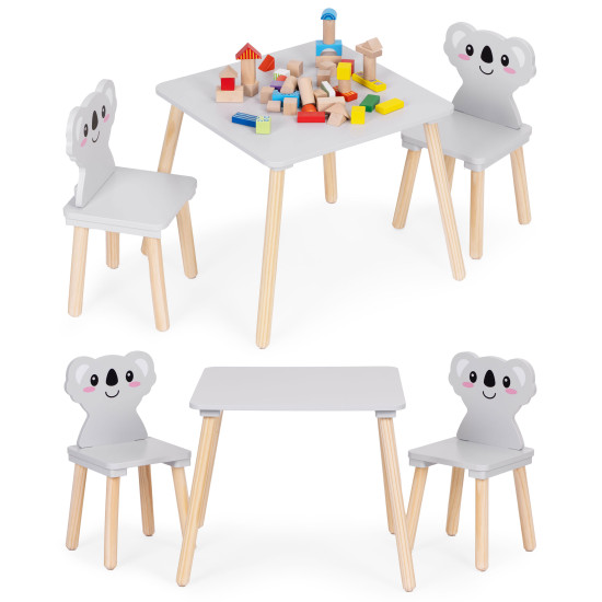 Vaikų baldų komplektas: stalas + 2 kėdės Koala Vaikų baldai ECOTOYS