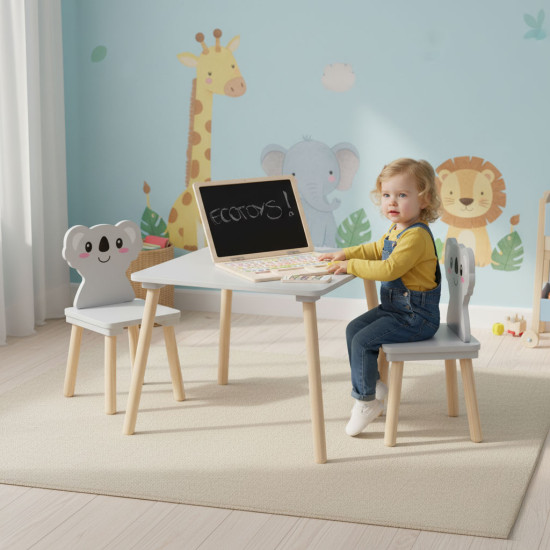 Vaikų baldų komplektas: stalas + 2 kėdės Koala Vaikų baldai ECOTOYS