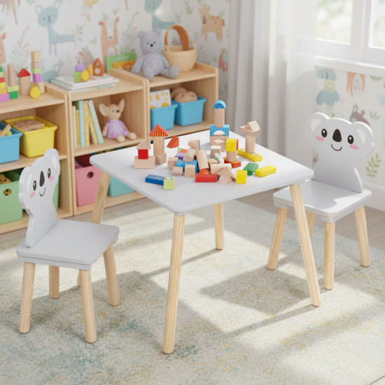 Vaikų baldų komplektas: stalas + 2 kėdės Koala Vaikų baldai ECOTOYS