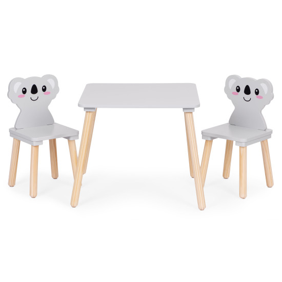 Vaikų baldų komplektas: stalas + 2 kėdės Koala Vaikų baldai ECOTOYS