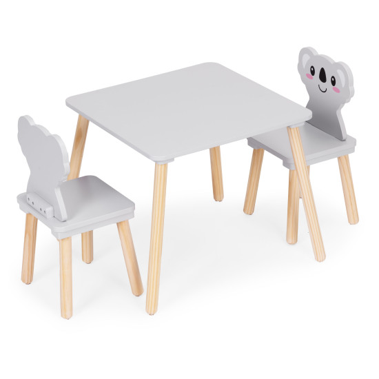 Vaikų baldų komplektas: stalas + 2 kėdės Koala Vaikų baldai ECOTOYS