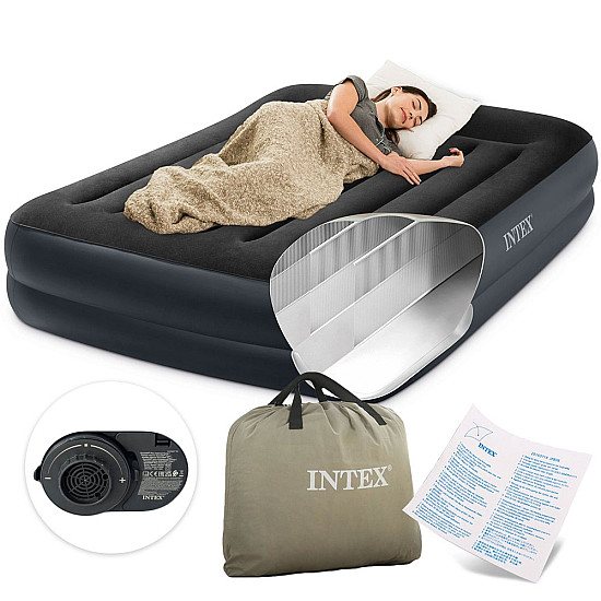 INTEX 64124 Inflatable Double Mattress, 203 x 152 cm