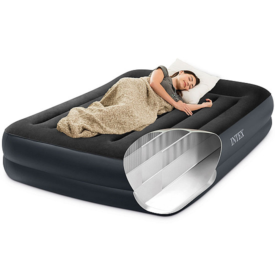 INTEX 64124 Inflatable Double Mattress, 203 x 152 cm