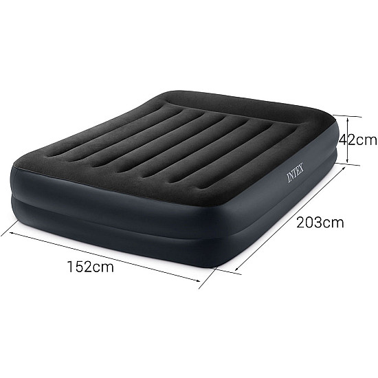 INTEX 64124 Inflatable Double Mattress, 203 x 152 cm