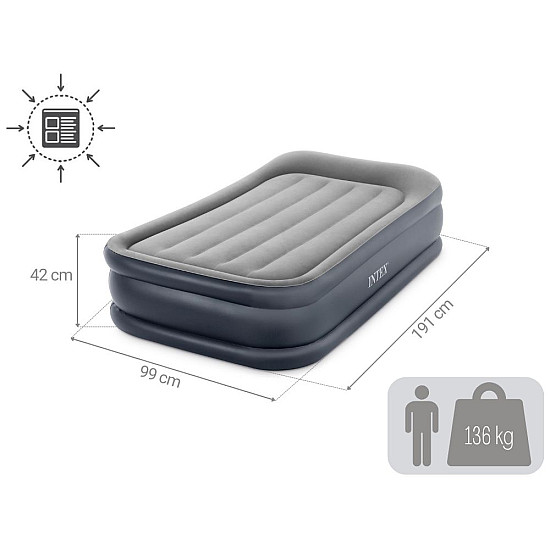 Single-Person Inflatable Mattress 191x99x42 cm INTEX 64132