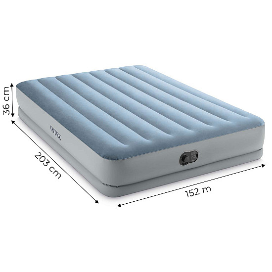 Large Double Inflatable Mattress, 203x152x36 cm, INTEX 64159