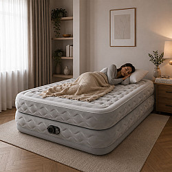 Large Double Inflatable Mattress, 203x152x51 cm, INTEX 64490